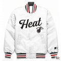 Miami Heat Exclusive White Satin Jacket Clanton Jacket