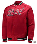Miami Heat Hardwood Classics Red Satin Jacket Clanton Jacket
