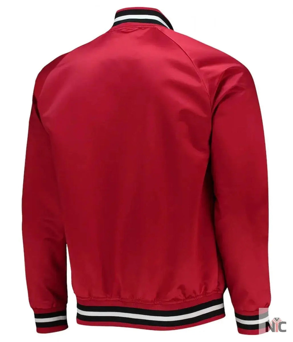 Miami Heat Hardwood Classics Red Satin Jacket Clanton Jacket