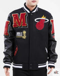 Miami Heat Mash Up Varsity Jacket Clanton Jacket