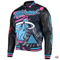 Miami Heat Pyramid Black Full-Snap Varsity Jacket Clanton Jacket
