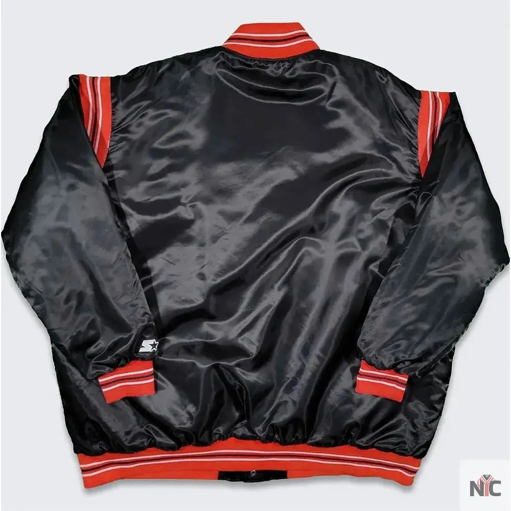 Miami Heat Teddy Black Varsity Satin Jacket Clanton Jacket
