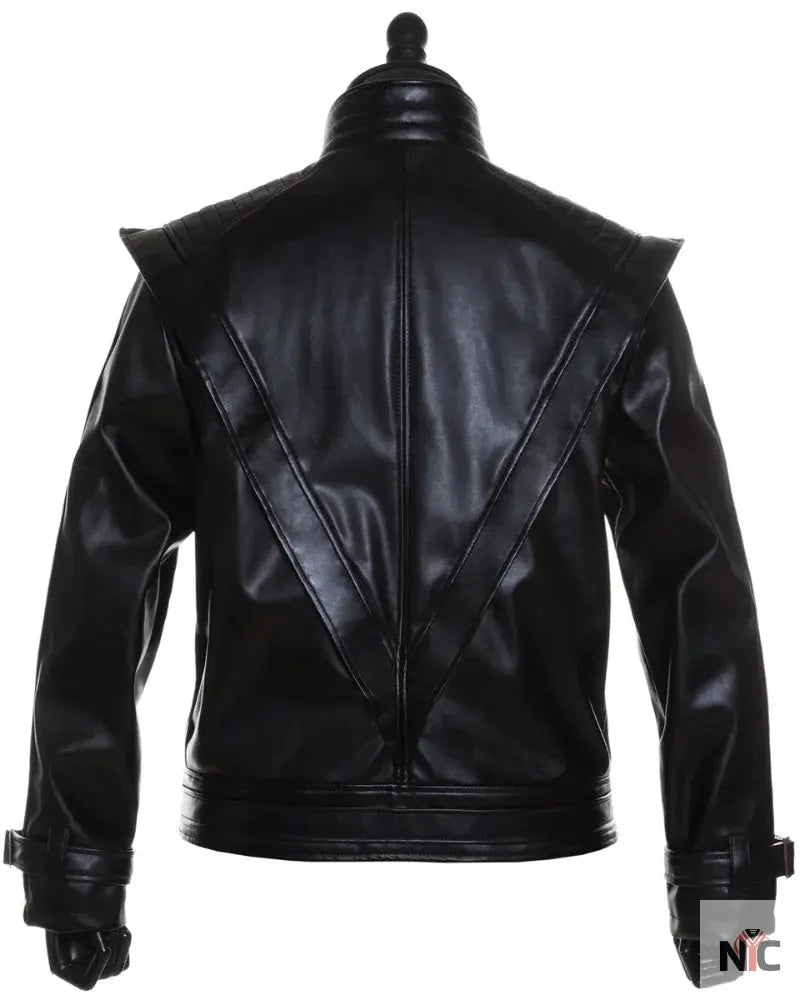 Michael Jackson Black Leather Thriller Jacket Clanton Jacket