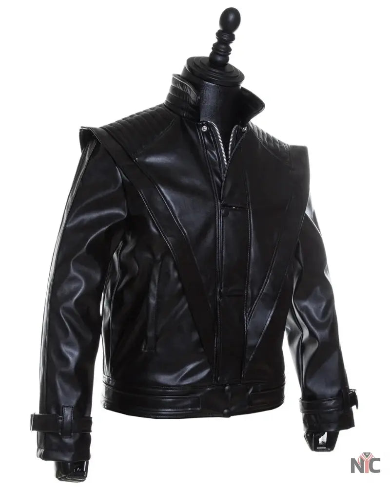 Michael Jackson Black Leather Thriller Jacket Clanton Jacket