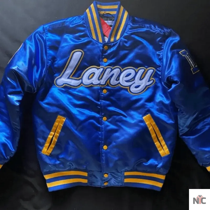 Michael Jordan Laney High School Satin Varsity Jacket Clanton Jacket