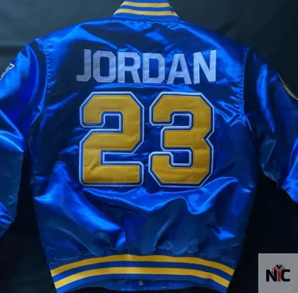 Michael Jordan Laney High School Satin Varsity Jacket Clanton Jacket