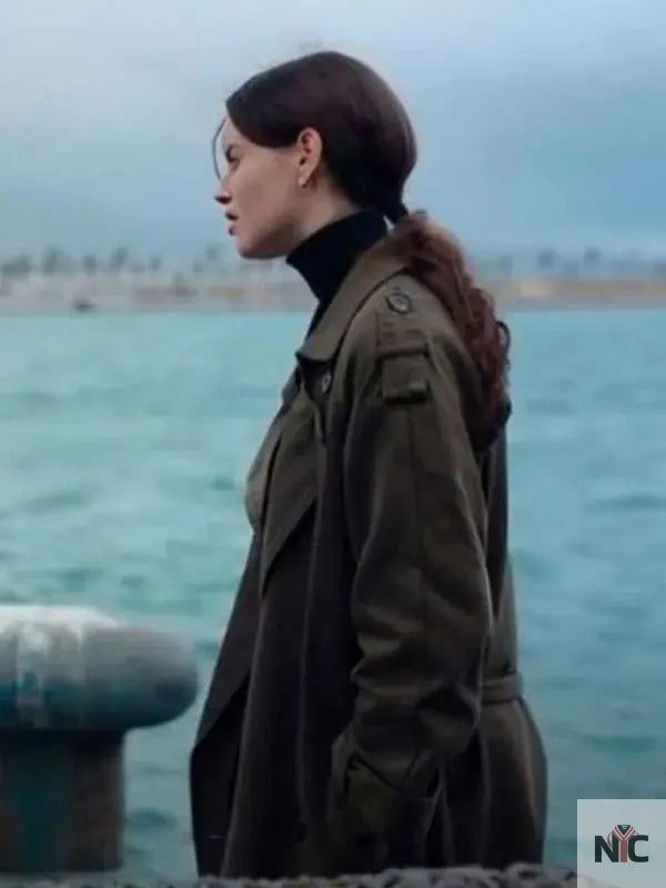 Milena Smit The Snow Girl Green Coat Clanton Jacket