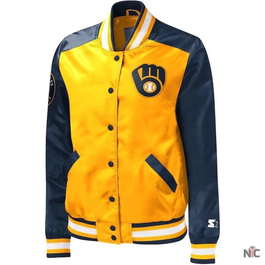 Milwaukee Brewers The Legend Satin Jacket Clanton Jacket
