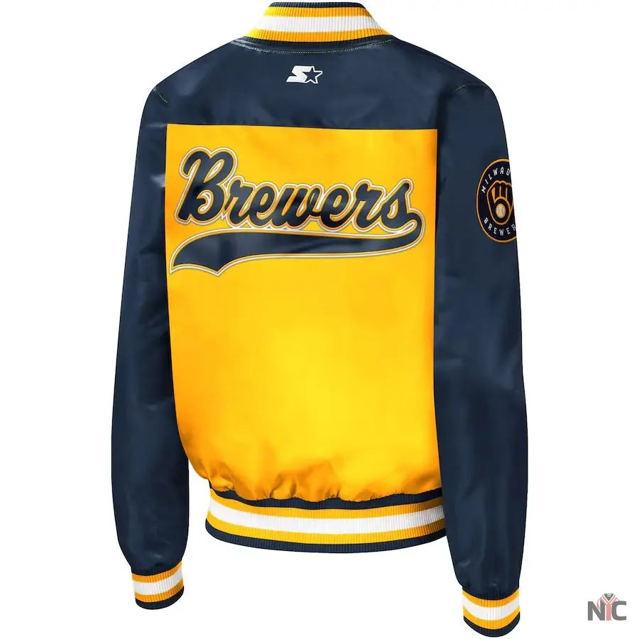Milwaukee Brewers The Legend Satin Jacket Clanton Jacket