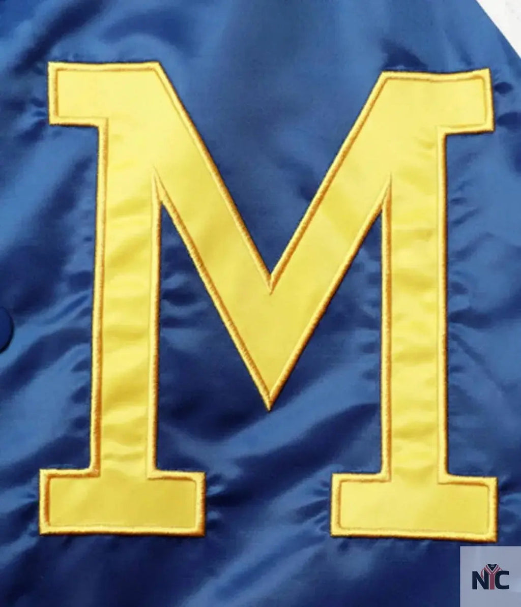 Milwaukee Brewers Tri-Color Full-Snap Satin Jacket Clanton Jacket