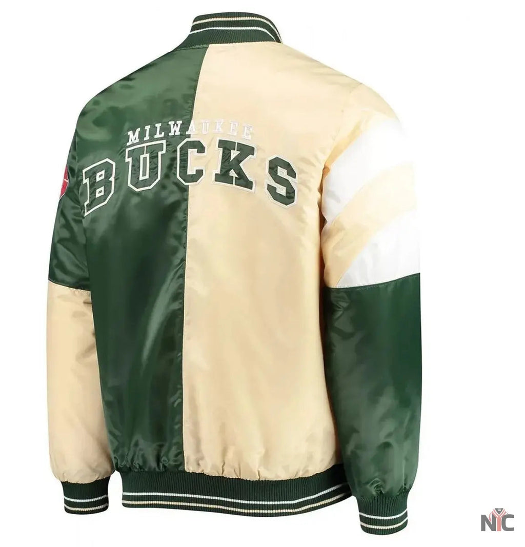 Milwaukee Bucks 75th Anniversary Leader Color Block Jacket Clanton Jacket
