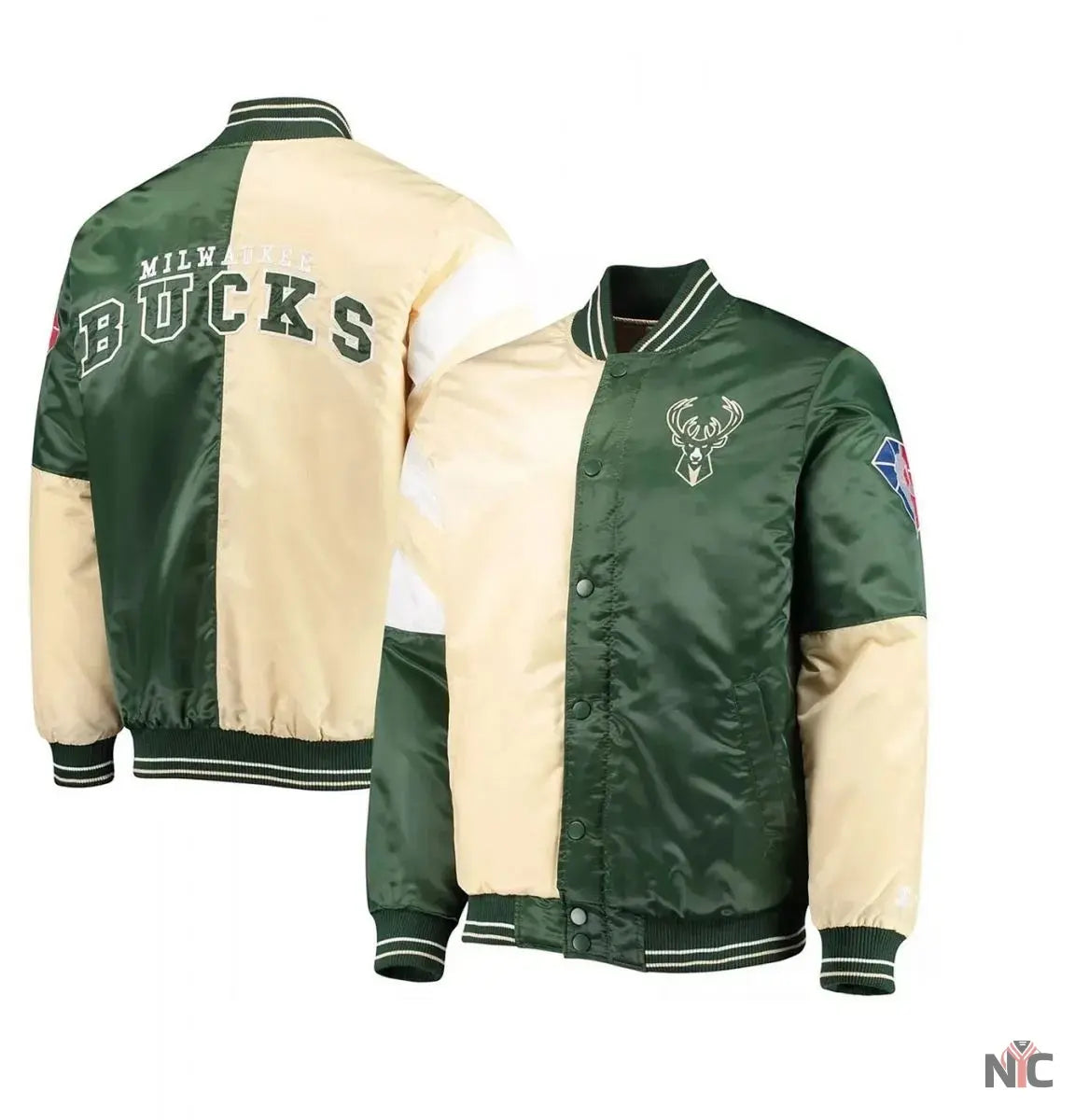 Milwaukee Bucks 75th Anniversary Leader Color Block Jacket Clanton Jacket