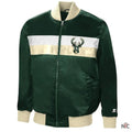 Milwaukee Bucks Ambassador Green Satin Jacket Clanton Jacket
