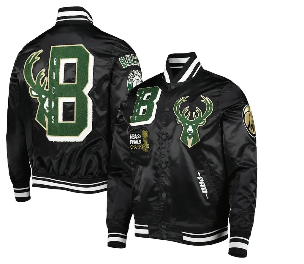 Milwaukee Bucks Mash Up Capsule Satin Jacket Clanton Jacket