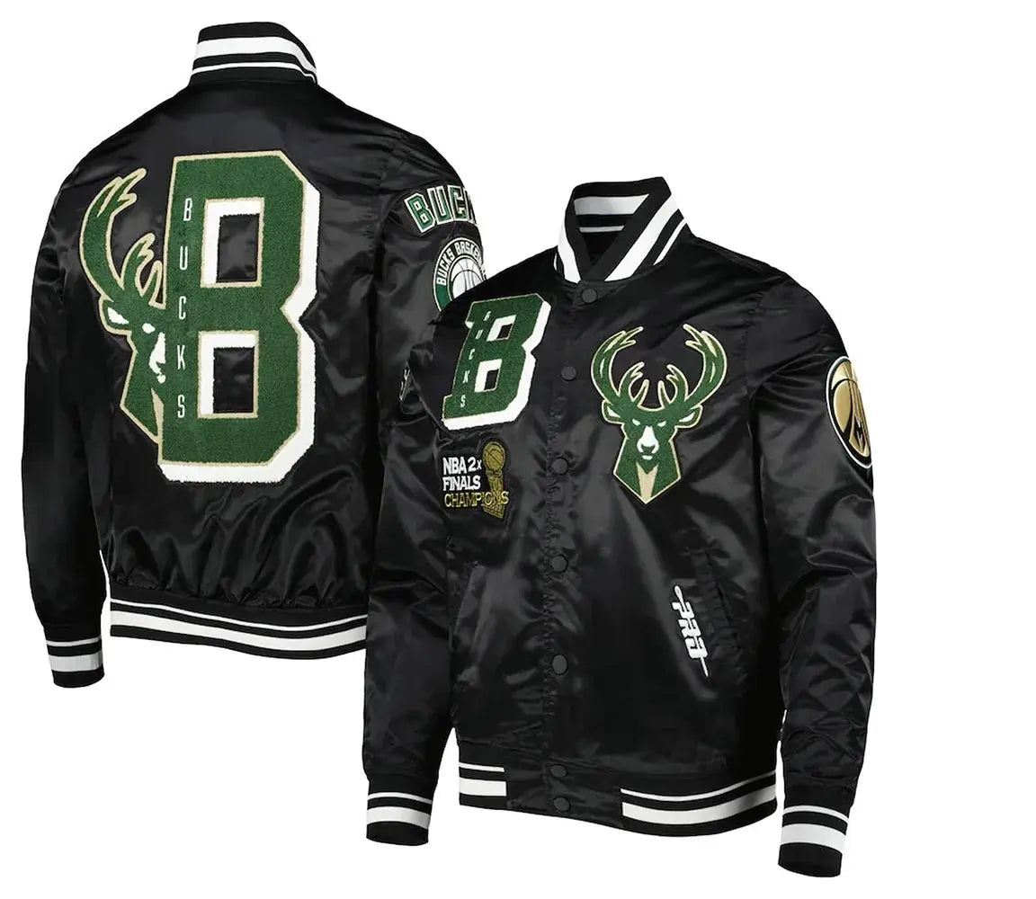 Milwaukee Bucks Mash Up Capsule Satin Jacket Clanton Jacket