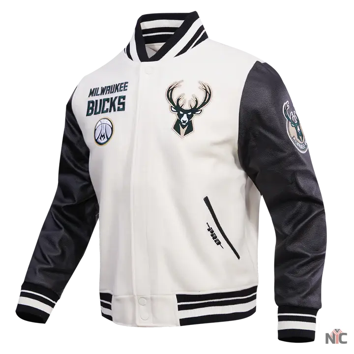 Milwaukee Bucks Retro Classic Rib Wool Varsity Jacket Clanton Jacket