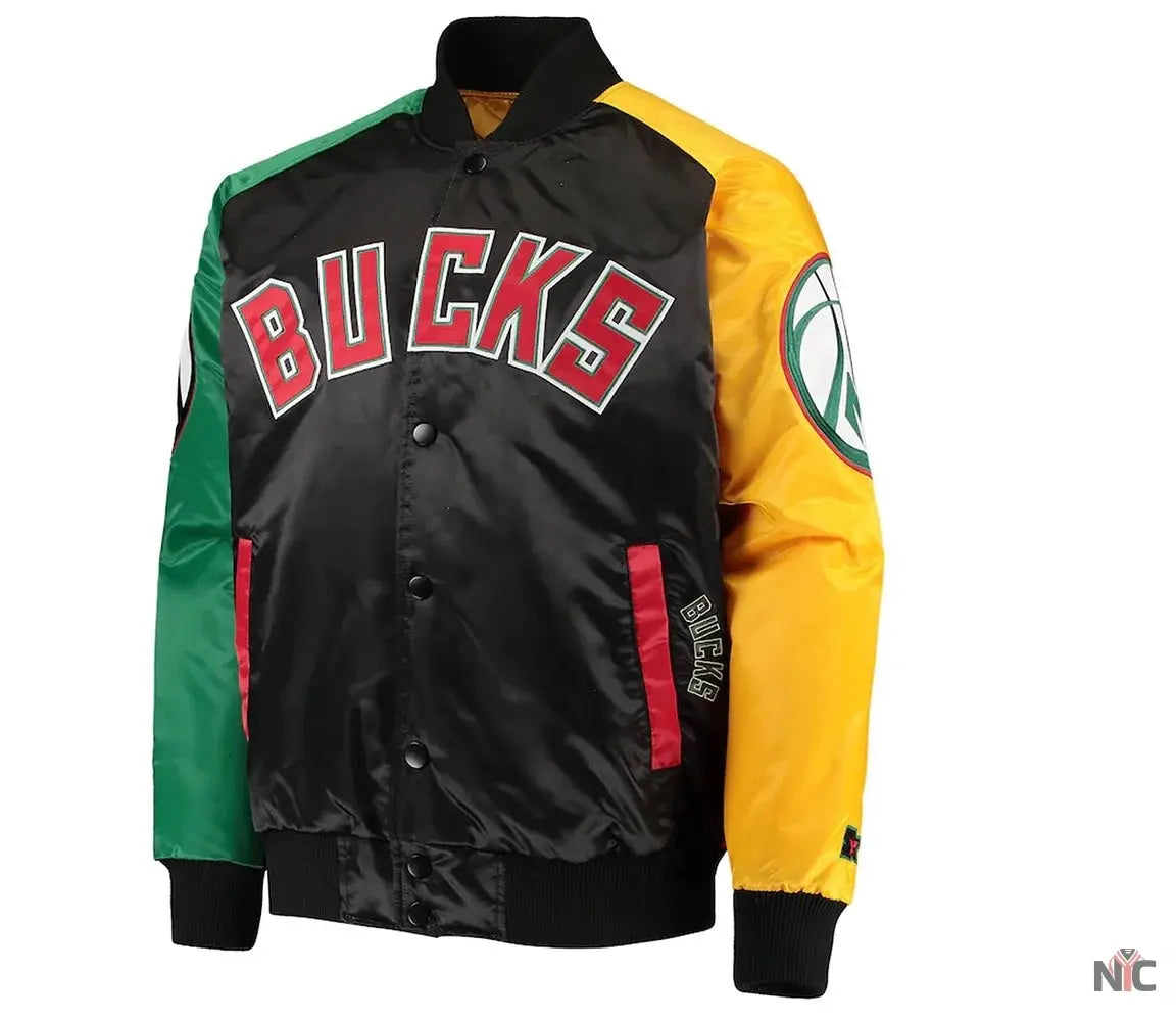 Milwaukee Bucks Ty Mopkins Satin Jacket Clanton Jacket