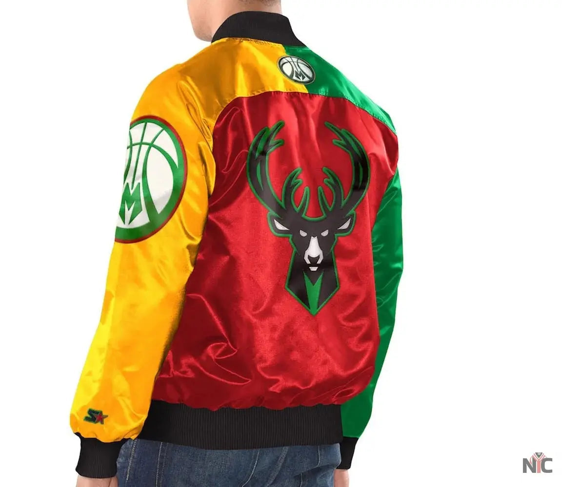 Milwaukee Bucks Ty Mopkins Satin Jacket Clanton Jacket