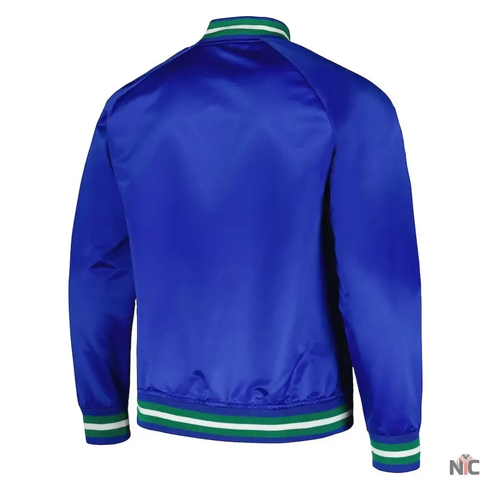 Minnesota Timberwolves Throwback Wordmark Blue Jacket Clanton Jacket