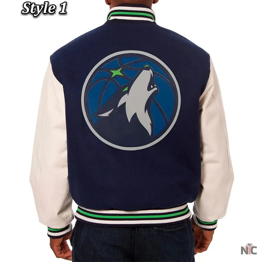 Minnesota Timberwolves Varsity Wool & Leather Jacket Clanton Jacket