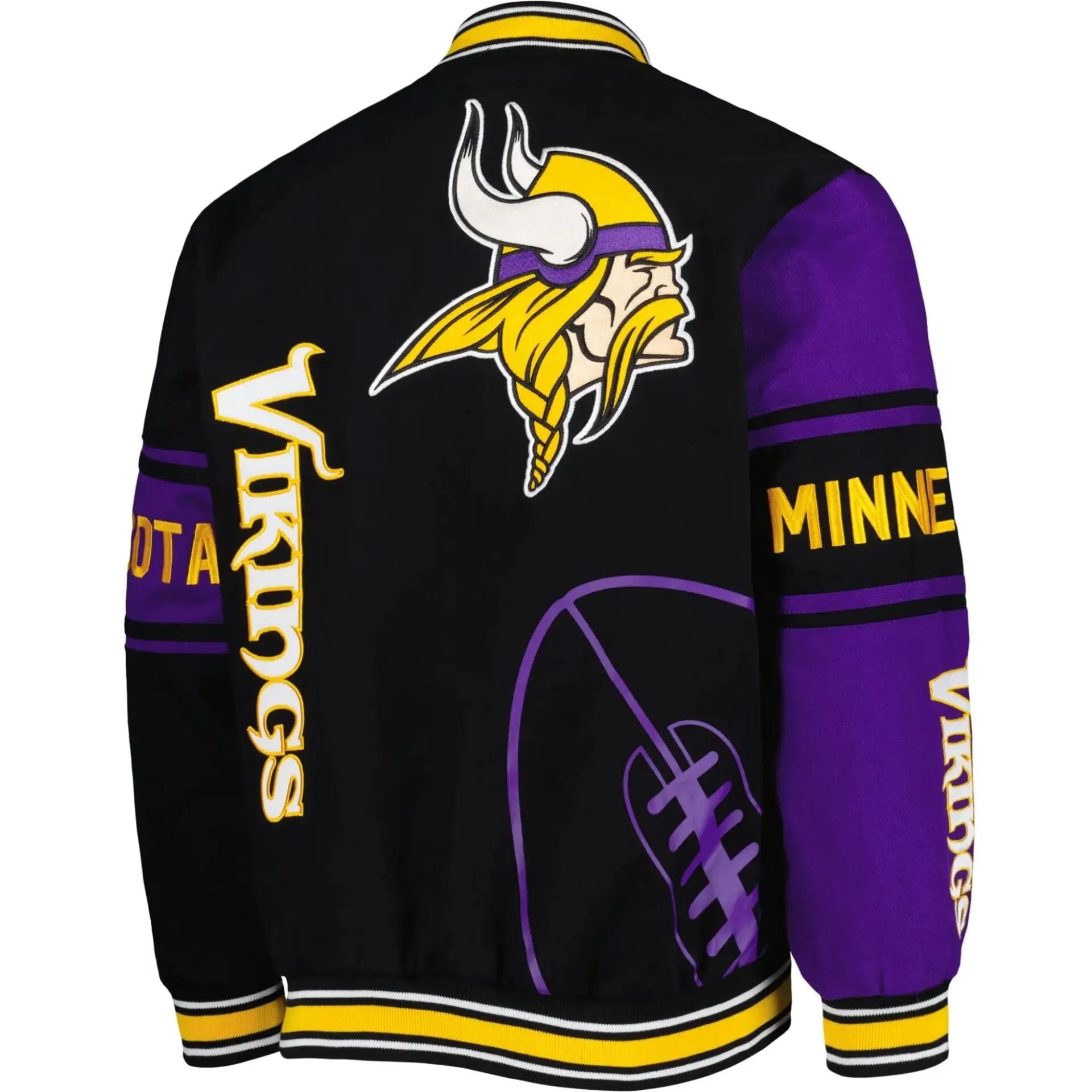 Minnesota Vikings JH Design Twill Full-Snap Jacket
