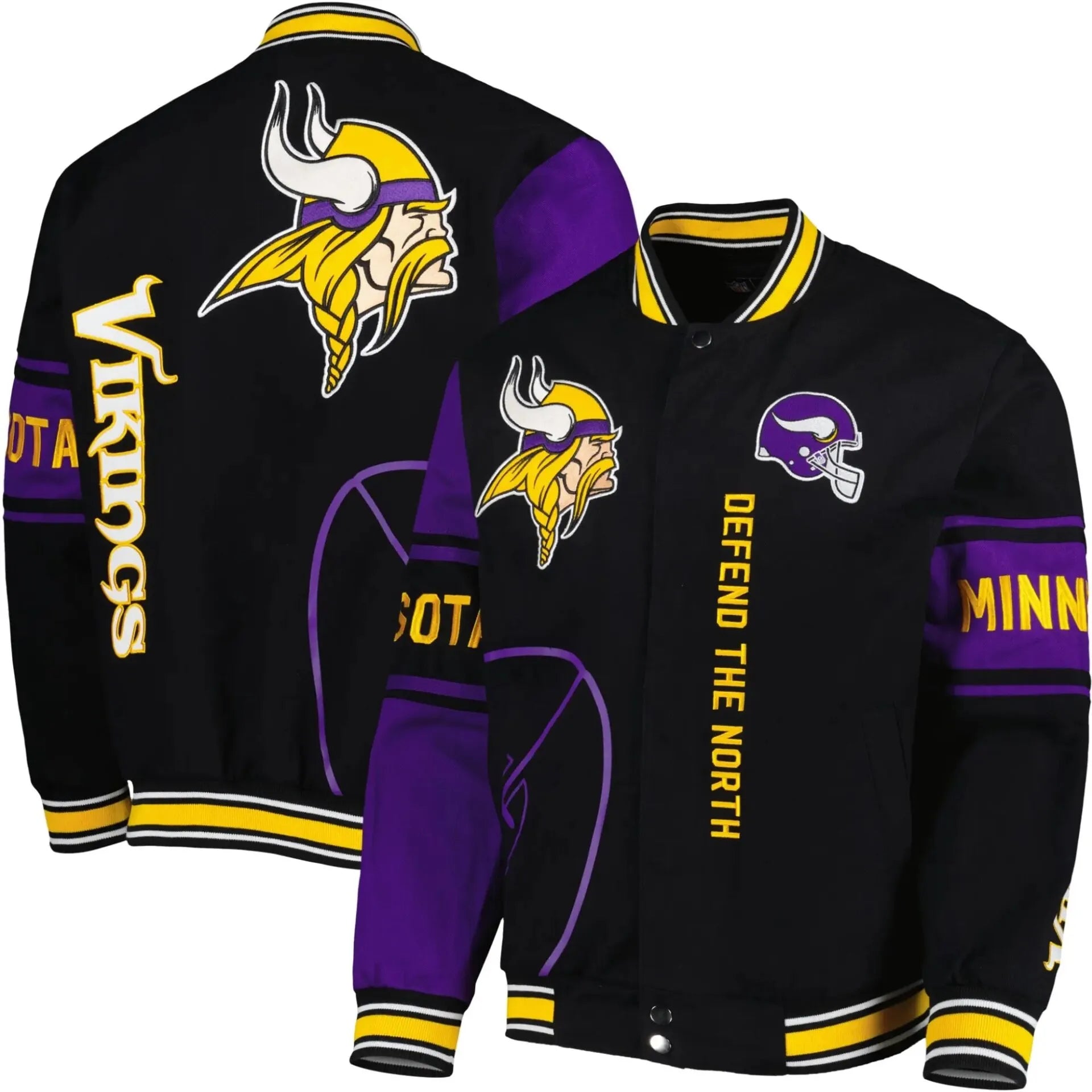 Minnesota Vikings JH Design Twill Full-Snap Jacket