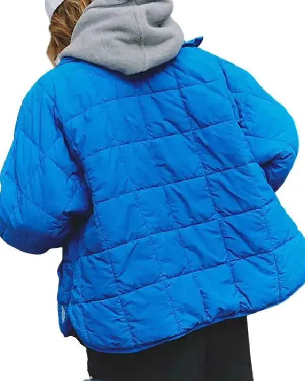Mistletoe Murders S02 Violet Wilner Blue Quilted Jacket