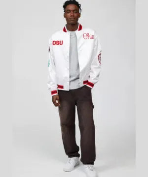 Mitchell & Ness NCAA Ohio State University Varsity Jacket