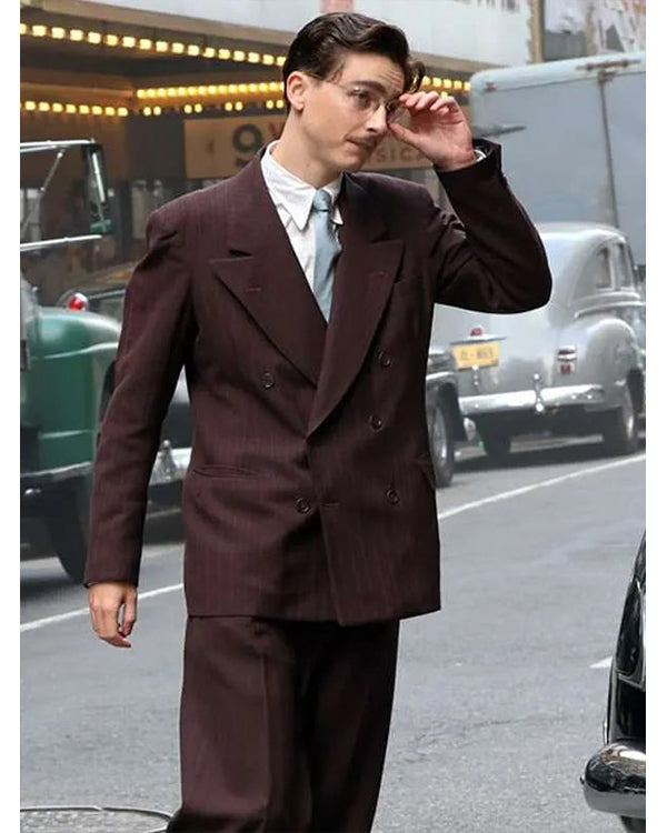 Timothée Chalamet Marty Supreme 2025 Brown Suit
