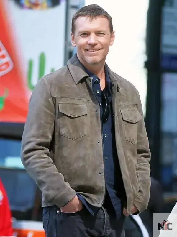Movie Relay Sam Worthington Leather Jacket Clanton Jacket