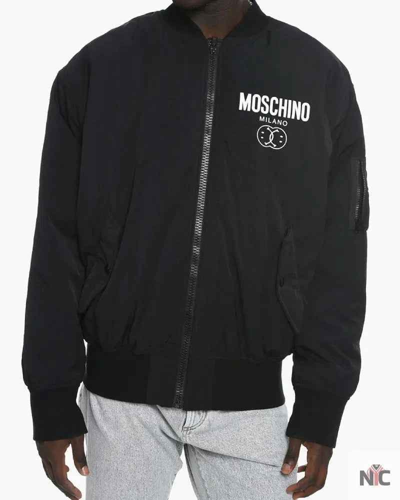 Multipocket Bomber Jacket With Logo Print Clanton Jacket