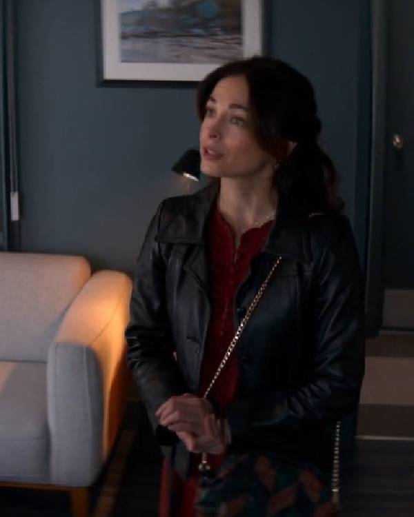 Murder in a Small Town Kristin Kreuk Black Leather Jacket USA Jackets