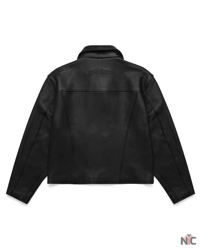 Mutimer Black Leather Jacket Clanton Jacket
