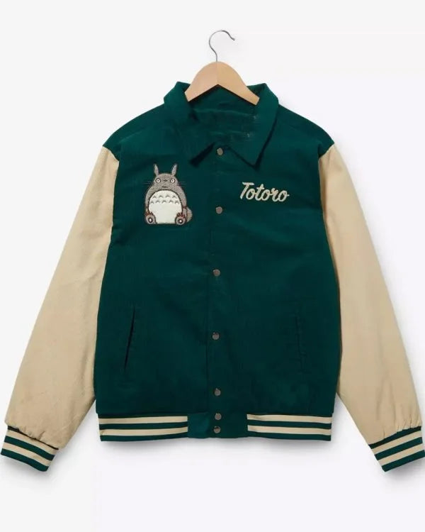 My Neighbor Totoro Corduroy Varsity Jacket