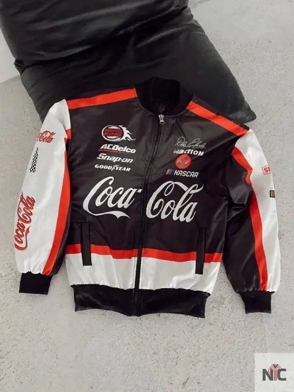 NASCAR Coca Cola 600 Black Bomber Jacket Clanton Jacket