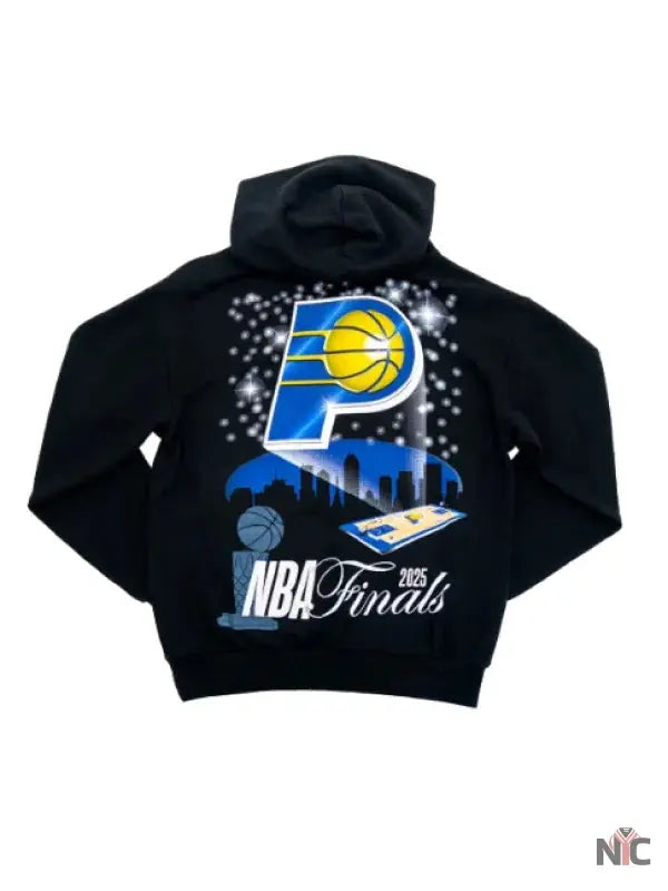 NBA Finals 2025 Indiana Pacers Black Hoodie Clanton Jacket