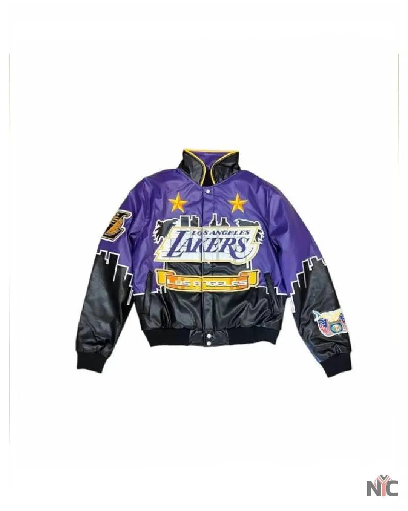 NBA LA Lakers Jeff Hamilton Leather Jacket Clanton Jacket