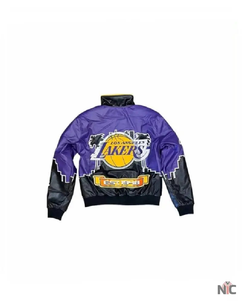 NBA LA Lakers Jeff Hamilton Leather Jacket Clanton Jacket