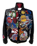 NBA Megapatch Wool & Leather Black Jacket