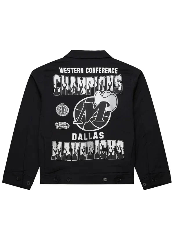 NBA Team Dallas Mavericks Black Cotton Jacket Clanton Jacket