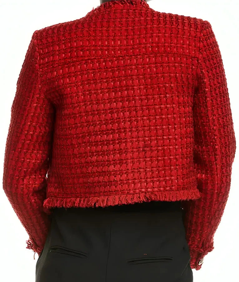 NBC News Daily Vicky Nguyen Red Tweed Jacket
