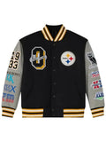 NFL Pittsburgh Steelers Black Varsity Jacket