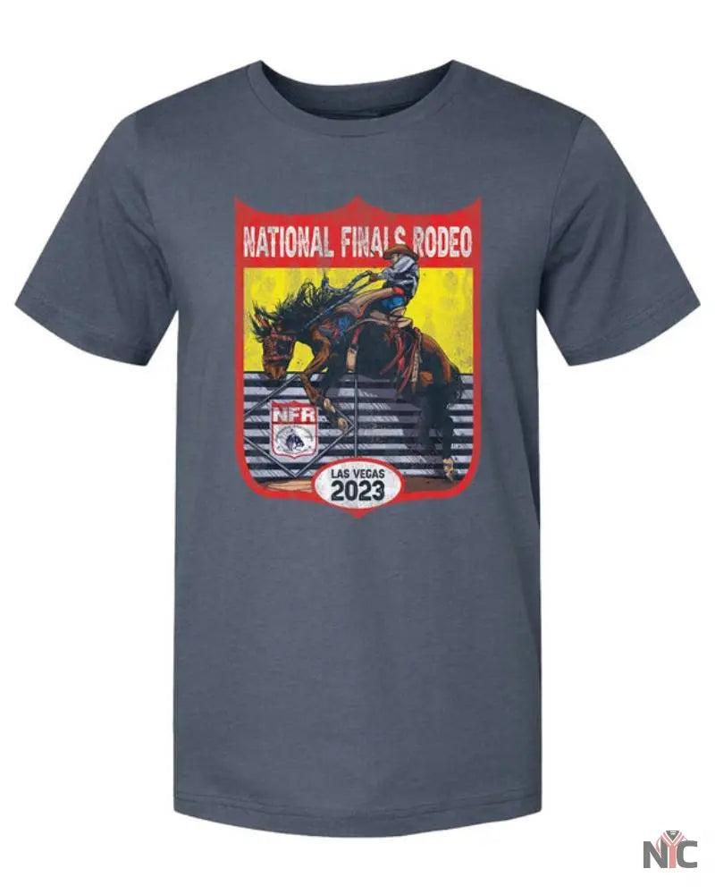 NFR 2023 Bucking Bronco Shield Men’s T-Shirt Clanton Jacket