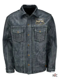 NFR 2024 Las Vegas Grey Leather Jacket Clanton Jacket