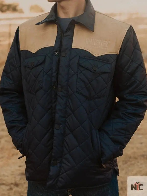 NFR Las Vegas 2024 Blue Quilted Jacket Clanton Jacket