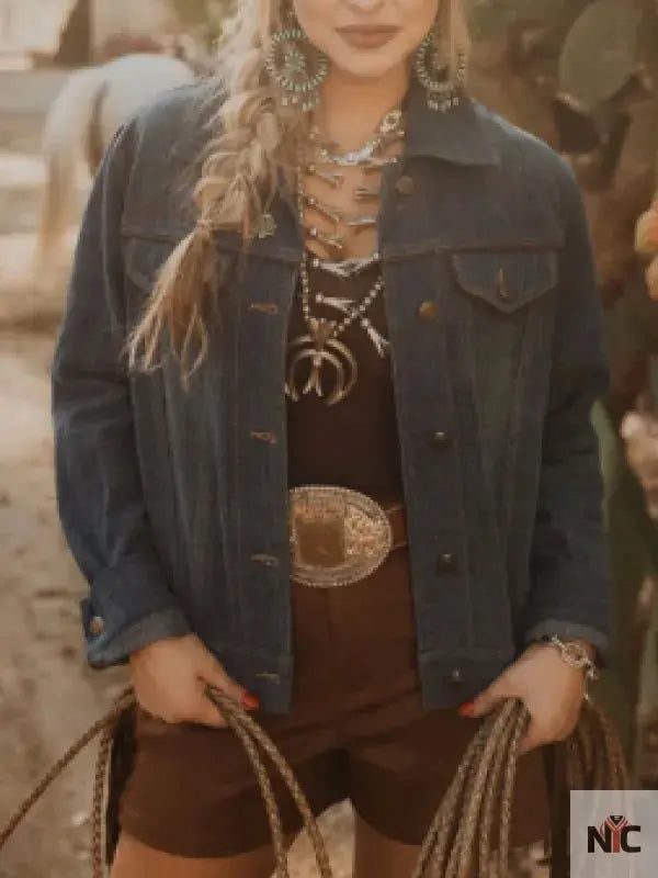 NFR Las Vegas 2024 Bronc Brothers Denim Jacket Clanton Jacket