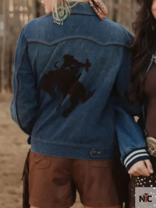 NFR Las Vegas 2024 Bronc Brothers Denim Jacket Clanton Jacket