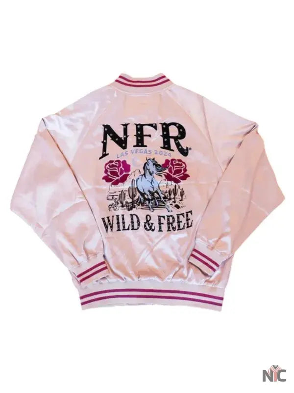 NFR Las Vegas 2024 Wild & Free Varsity Jacket Clanton Jacket