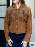 NFR Las Vegas 2025 Brown Fringe Jacket Clanton Jacket