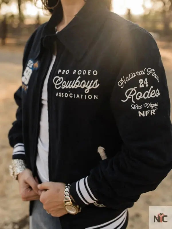 NFR Las Vegas Varsity Bomber Jacket Clanton Jacket